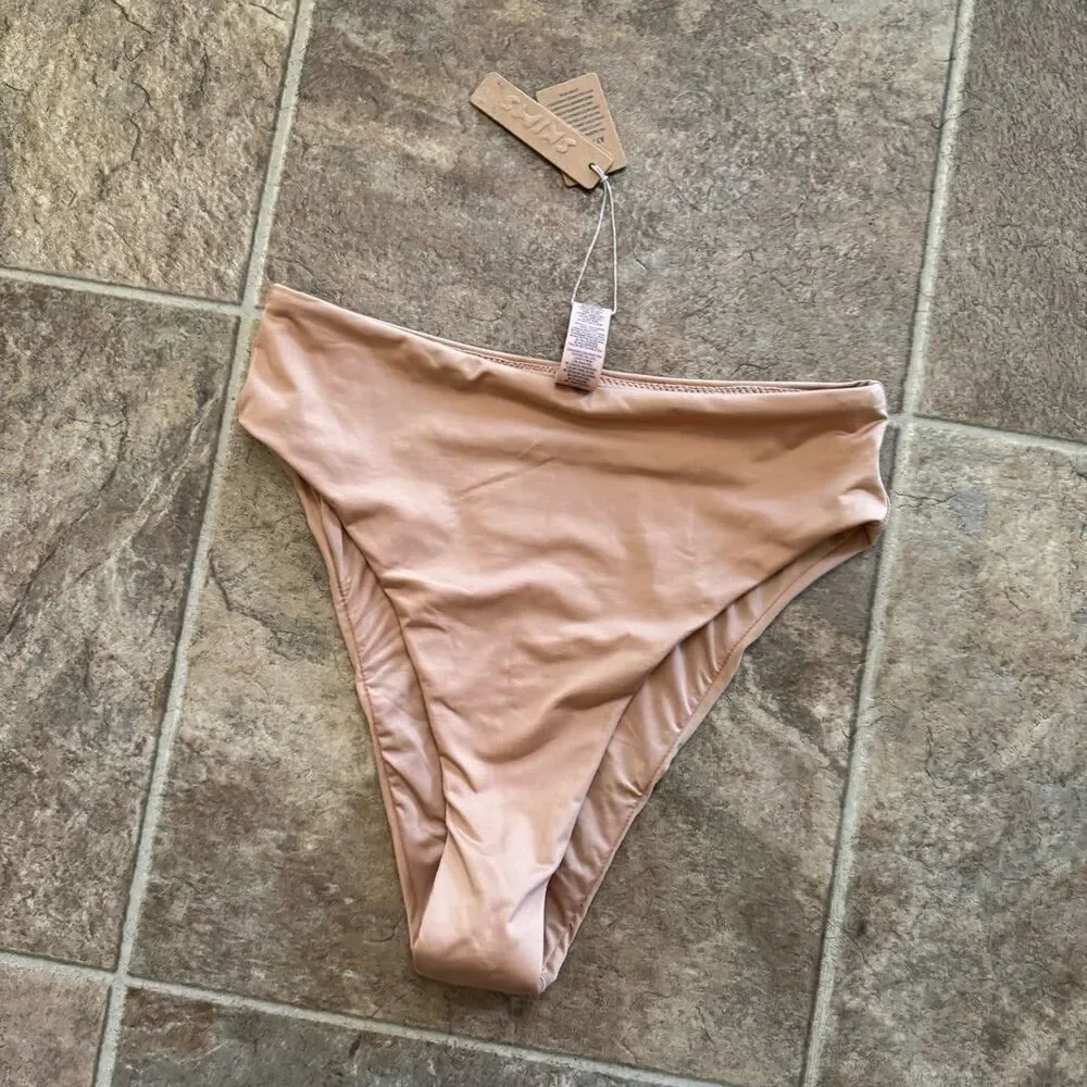 Skims Signature Swim Mid Waist Bottom Ochre Size XS
